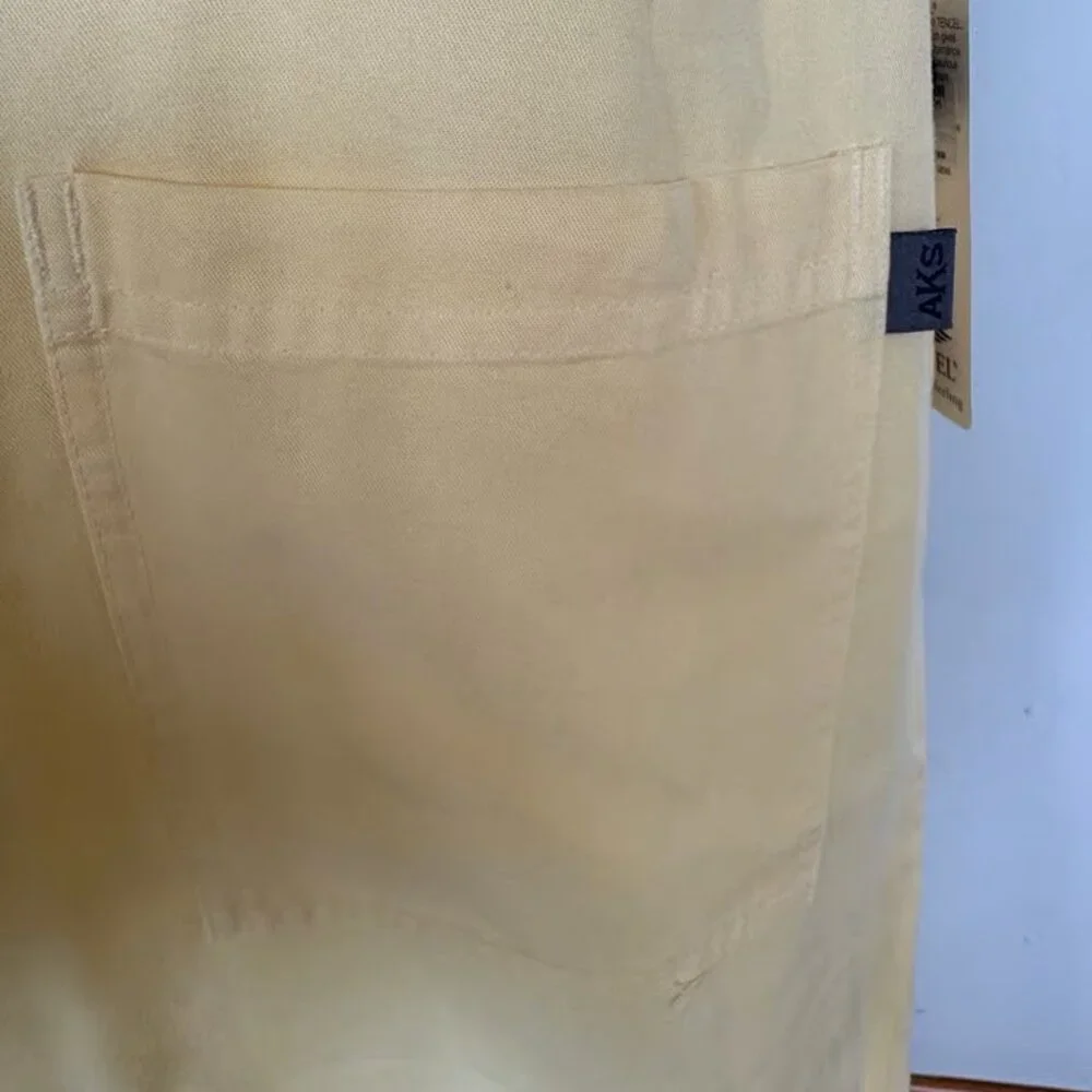 NWT Vintage Light Yellow Chore Maxi Dress | Large | Pockets - Picture 4 of 4